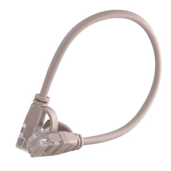 Патч-корд U/UTP 0,3 м кат.6A 28AWG Slim LSZH сірий
