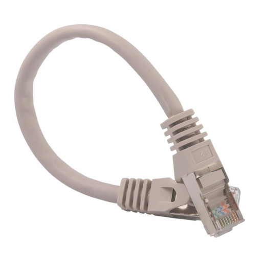 Патч-корд S/FTP 0,3 м кат.6A сірий LW - PC005-C6A-030