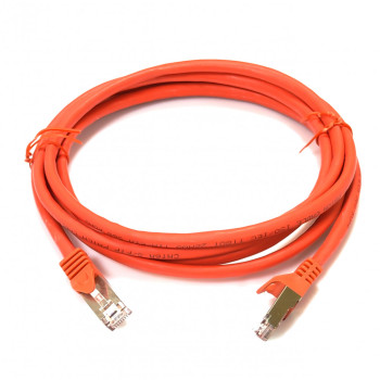 Патч-корд S/FTP 0,5 м кат.6A червоний LW