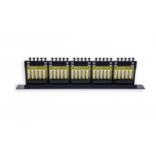 Патч-панель 50 портів, 1U, ISDN, чорна, EPNew - ISDN-50BK846