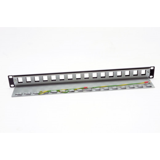 Патч-панель під 16 модулів Keystone, 1U, 19’’ - PLLK-16BKZ