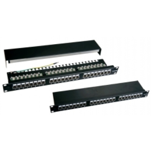 Патч-панель 24-порти FTP екранована кат.6 19 ", Hypernet - PP-KFSTP6-24 