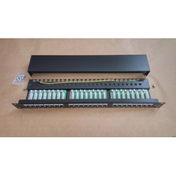 Патч-панель 19", 24xRJ45, STP, кат.5E, 1U KD-PP30-STP-C5e-24P