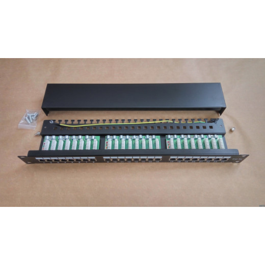 Патч-панель 19", 24xRJ45, STP, кат.5E, 1U KD-PP30-STP-C5e-24P - KD-PP30-STP-C5e-24P