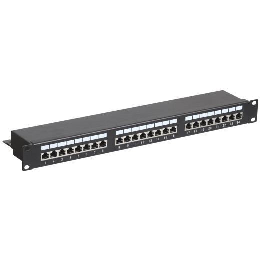 Патч-панель 24-порти FTP екранована кат.6 19 ", Hypernet - PP-KFSTP6-24 