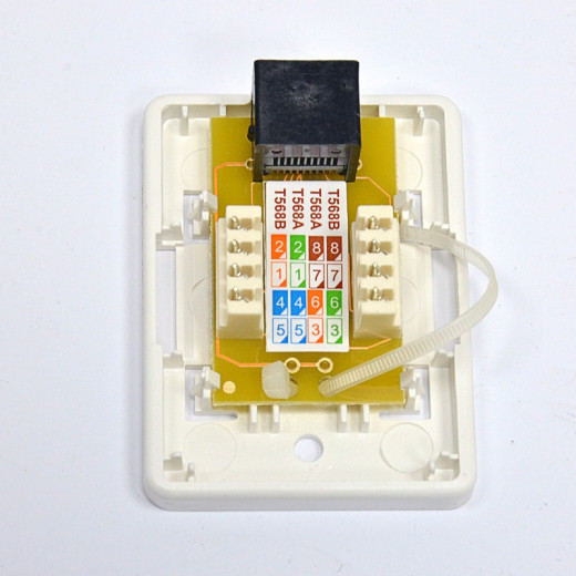 Розетка зовнішня 1хUTP, кат.6, RJ45, EPNew - 6BX-U1WHA6