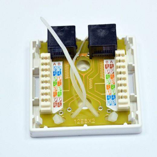 Розетка зовнішня 2хUTP, кат. 6, RJ45, EPNew - 6BX-U2WHA6